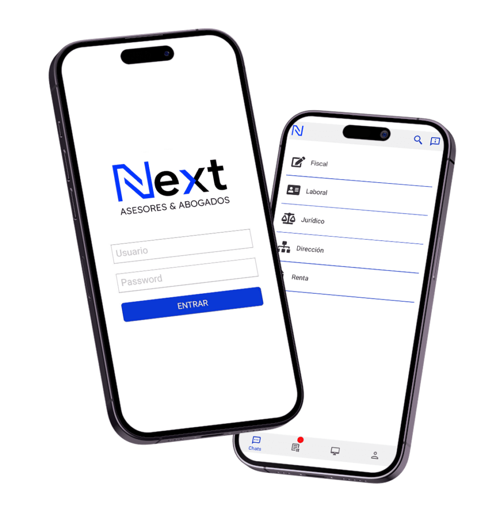 App Next Asesores & Abogados home web